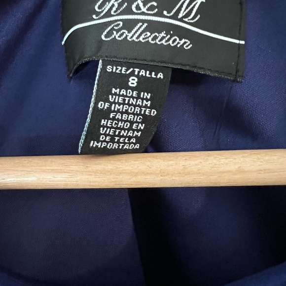 R&M Collection Royal Blue Sleeveless Evening Gown Dress - Size 8 - Picture 7 of 8